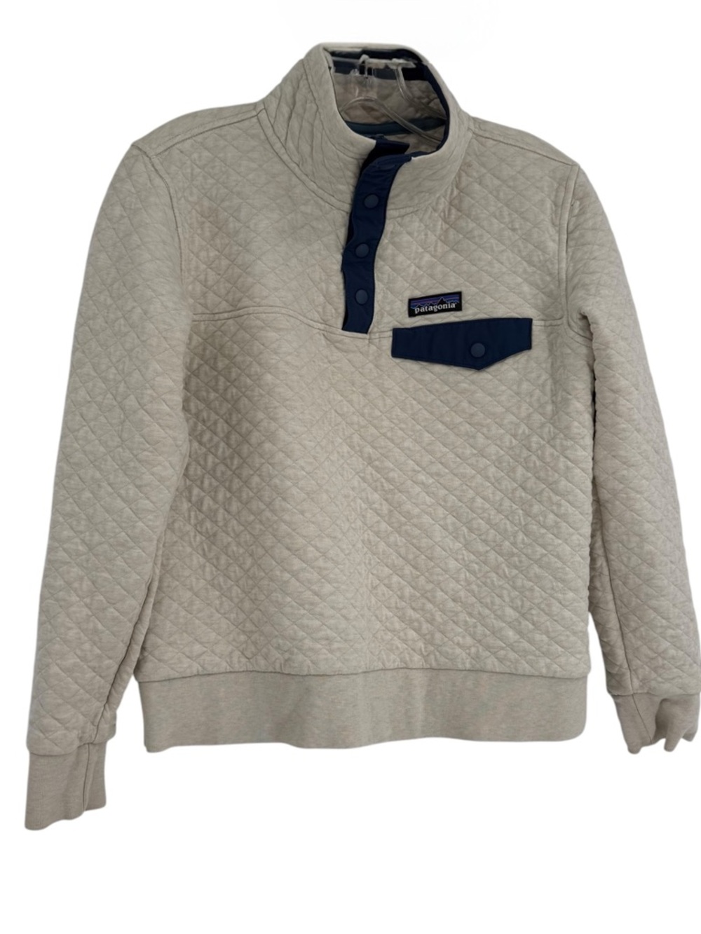 Patagonia Snap-T Womens S Quilted pullover organic cotton sweater Pullover